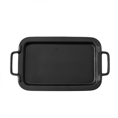Black Rectangular Ceramic Baking Pan