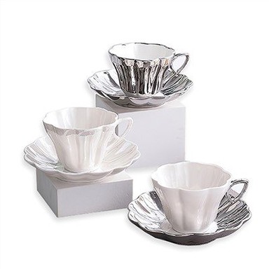 European Modern Style Ceramic Coffee Cup And Saucer Set