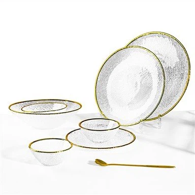 Gold Border Dinnerware Set