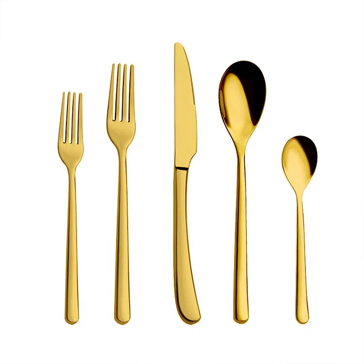 Stainless Steel Modern Golden Color Cutlery Set
