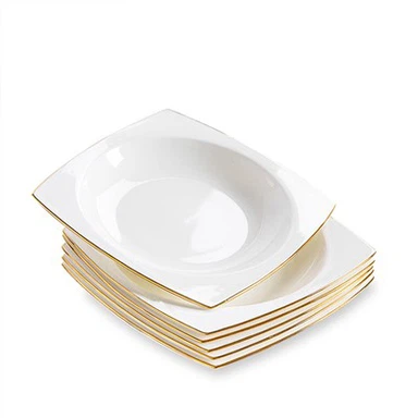 Customize Logo White Soup Plate